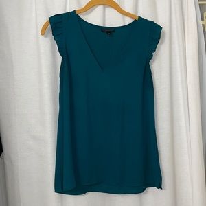 J Crew ruffled blouse for interview / professional